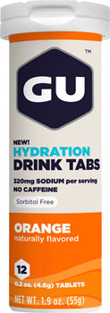 GU Hydration Drink Tabs: Orange, Box of 8 Tubes BOX Drink Mixes