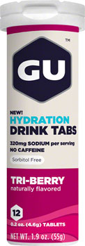 GU Hydration Drink Tabs: Triberry, Box of 8 Tubes BOX Drink Mixes