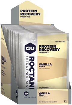 GU Roctane Recovery Drink Mix: Vanilla Bean, 10 Pack BOX Drink Mixes