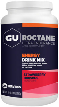 GU Roctane Energy Drink Mix - Strawberry Hibiscus, 24 Serving Canister EA Drink Mixes