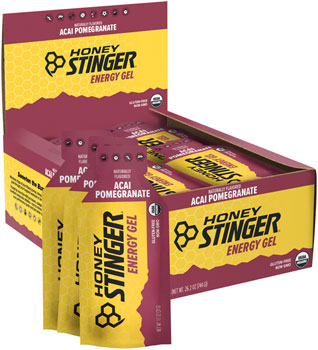 Honey Stinger Organic Energy Gel - Acai and Pomegranate, Box of 24 BOX Gels