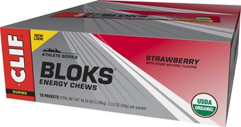 Clif Bar Clif Shot Bloks: Strawberry Box of 18 BOX Chews