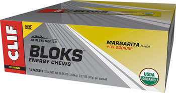 Clif Bar Clif Shot Bloks: Margarita with 3x Sodium Box of 18 BOX Chews