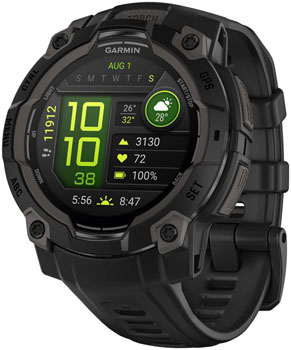 Garmin Instinct 3 GPS Smartwatch - 45mm, AMOLED, Black/Black EA Fitness Computers