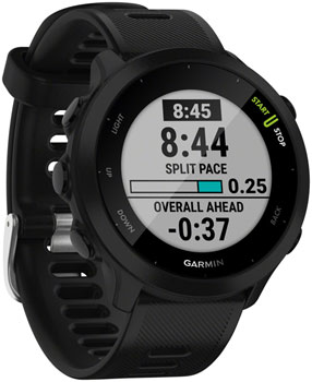 Garmin Forerunner 55 GPS Watch - Black White EA Fitness Computers
