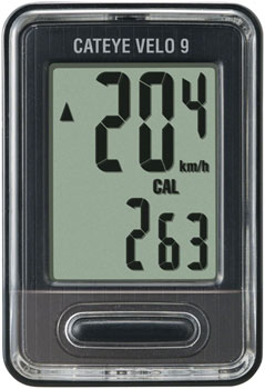CatEye Velo 9 Cycling Computer - Black EA Bike Computers