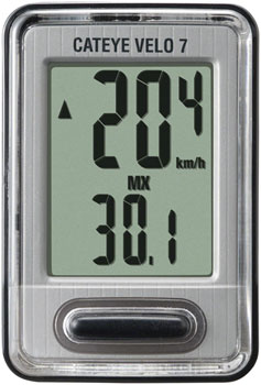 CatEye Velo 7 Bike Computer - Wired, Black EA Bike Computers
