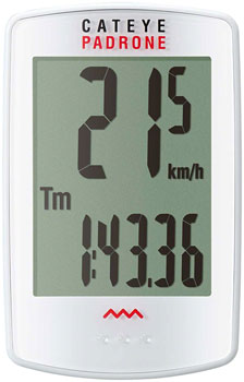 CatEye Padrone Wireless Cycling Computer - White Pink EA Bike Computers