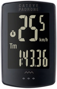 CatEye Padrone Stealth WL Bike Computer - Wireless, Black EA Bike Computers