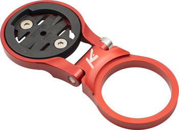 K-Edge Adjustable Stem Mount for Garmin Quarter Turn Type Computers, Red EA Computer Mount Kit/Adapter