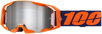 100% ARmatic Goggles - Neon Orange, Mirror Silver Flash Lens Neon Orange Mirror/Silver Flash EA Goggles