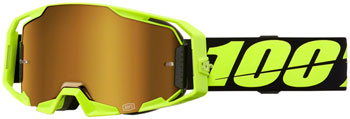 100% ARmatic Goggles - Black/Neon Yellow, Mirror True Gold Lens Black/Neon Yellow Mirror/True Gold EA Goggles