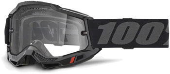 100% Accuri 2 Enduro MTB Goggles - Black/Clear EA Goggles