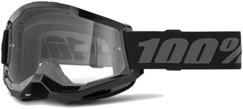 100% Strata 2 Goggles - Black/Clear EA Goggles