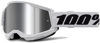 100% Strata 2 Goggles - White/Mirror EA Goggles