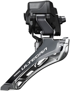 Shimano Ultegra FD-R8150 Di2 Front Derailleur - 2x12-Speed, Braze-on, Down Swing, For 50-54t Max, Black/Silver EA Front Derailleur