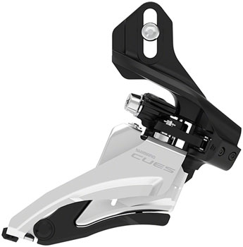 Shimano CUES FD-U4000-D Front Derailleur - 9/10-Speed, Double, Side Swing, Direct Mount, 36/40t Max, Black/Silver EA Front Derailleur