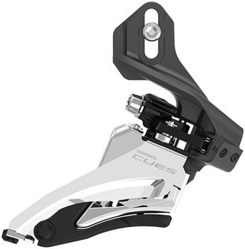 Shimano CUES FD-U6000-D Front Derailleur - 10/11-Speed, Double, Side Swing, Direct Mount, 36/40t Max, Black/Silver EA Front Derailleur