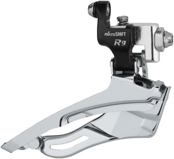 microSHIFT R9-F Triple Front Derailleur - 9-Speed, Triple, For 50/39/30 Rings, Braze-On, Shimano Road Compatible EA Front Derailleur
