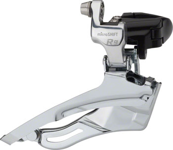 microSHIFT R9 Front Derailleur 9-Speed Triple, 50/39/30T, 31.8/34.9 Band Clamp, Shimano Compatible EA Front Derailleur