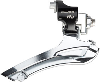 microSHIFT R8 Front Derailleur 7/8-Speed Double, 52T Max, Braze-On, Shimano Compatible EA Front Derailleur