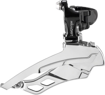 microSHIFT R10 Front Derailleur - 10-Speed Triple, 50/39/30t, Band Clamp, Shimano Compatible, Black EA Front Derailleur