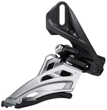 Shimano Deore FD-M4100-D Front Derailleur - 10-Speed, Double, Side Swing, Front Pull, Direct Mount, Silver/Black EA Front Derailleur
