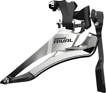 SRAM Rival 22 Front Derailleur - 2x11-Speed Yaw, Braze-on, with Chain Spotter, Silver/Black EA Front Derailleur