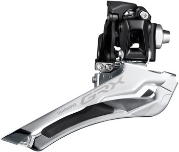 Shimano GRX FD-RX400-F 2x10 Speed Braze-On Front Derailleur, 46t Max Chainring EA Front Derailleur