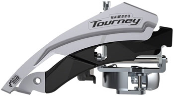 Shimano Tourney FD-TY600-L6 Front Derailleur - 6/7/8-Speed, Triple, Top Swing, Dual Pull, 31.8/34.9mm, 66-69° Chainstay Angle, 18t Cap. EA Front Derailleur