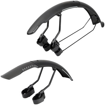 Topeak Tetrafender G1 / G2 Fender Set - Fits Up To 650/700 x 50 Gravel Tire, Black EA Clip-On Fender