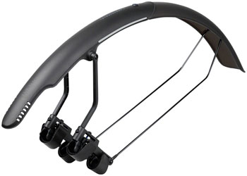 Topeak Tetrafender R2, Rear Fender - Fits Up To 650/700 x 32 Road Tire, Black EA Clip-On Fender