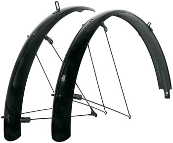SKS B60 Bluemels Full Coverage Fender Set - 60mm, 26 x 1.6-2.1", Black SET Full Coverage Fender