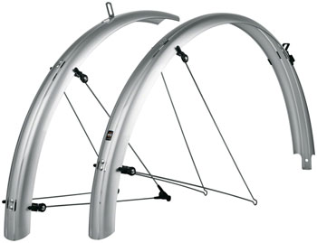 SKS B65 Bluemels Full Coverage Fender Set - 65mm, 27.5/29/700 x 2.25, Silver SET Full Coverage Fender