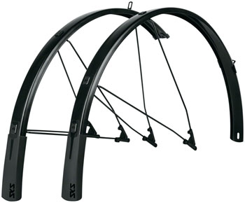 SKS B46 Bluemels Style Full Coverage Fender Set - 46mm, 700 x 28-37, Matte Black Matte Black SET Full Coverage Fender