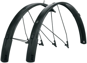 SKS B65 Bluemels Style Full Coverage Fender Set - 65mm, 27.5/29/700 x 1.75-2.25", Matte Black Matte Black SET Full Coverage Fender