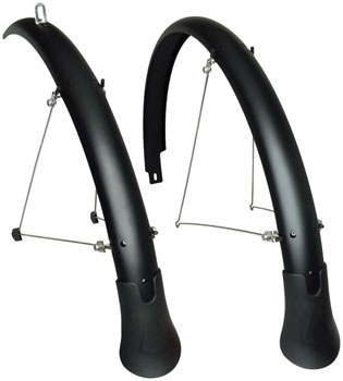Planet Bike Cascadia Fender Set - 29x65mm Black EA Clip-On Fender
