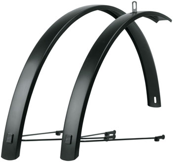 SKS Edge AL 46 Aluminum Fender Set Black 700 x 25-35 Black SET Full Coverage Fender