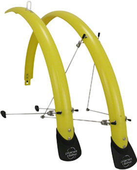Planet Bike Hardcore 700c x 45 Fender Set: Yellow (700c x 25-35) Yellow PAA Full Coverage Fender