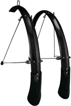 Planet Bike Cascadia ALX 700c x 43 Fender Set: Black (700c x 25-35) Black EA Full Coverage Fender