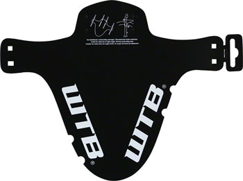 WTB Logo MTB Mud Guard, Fork Mount, Black EA Clip-On Fender