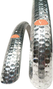 Velo Orange Hammered 700c x 45 Fender Set: Polished Silver (700c x 25- 35) Polished Silver EA Full Coverage Fender