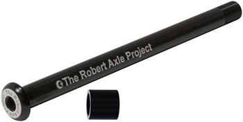 Robert Axle Project 15mm Lightning Bolt Thru Axle - Front - Length: 155mm Thread: M14 x 1.5mm (15x110 Fox - Boost), w/ Spacer Black EA Thru Axle