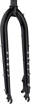 Surly Cocktail Fork - 27.5", QRx100mm, 1-1/8" Straight Steerer, 420mm Axle To Crown, Steel, Black Trevor's Closet Black EA Rigid Mountain Fork