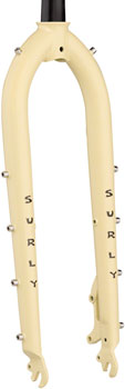 Surly Cocktail Fork - 27.5", QRx100mm, 1-1/8" Straight Steerer, 420mm Axle To Crown, Steel, Whipped Butter Whipped Butter EA Rigid Mountain Fork