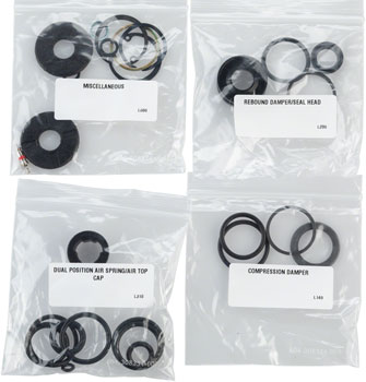 RockShox Full Service Kit, Dual Position Air/Motion Control DNA for 2012 Revelation New (Dual Wing Adjuster Knob) KIT Service Kit