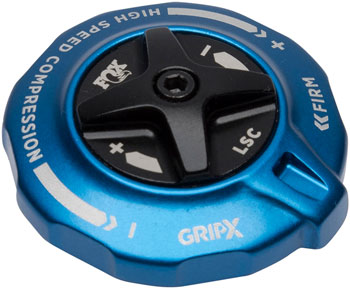 FOX GRIP X Top Cap Interface Parts - 2025, HSC / LSC, Blue Ano EA Top Cap