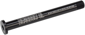 Salsa Deadbolt Ultralight Thru-Axle, Front, 12mm Axle Diameter, 120mm Length, 1.5 Thread Pitch, 12mm Thread Length Black EA Thru Axle