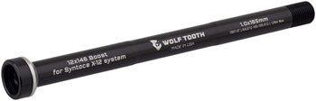 Wolf Tooth Rear Thru Axle - M12, 1.0 x 165mm, for X12 x 148mm, Black EA Thru Axle