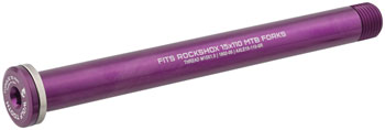 Wolf Tooth Front Thru Axle - RockShox, 15 x 110mm, Purple EA Thru Axle